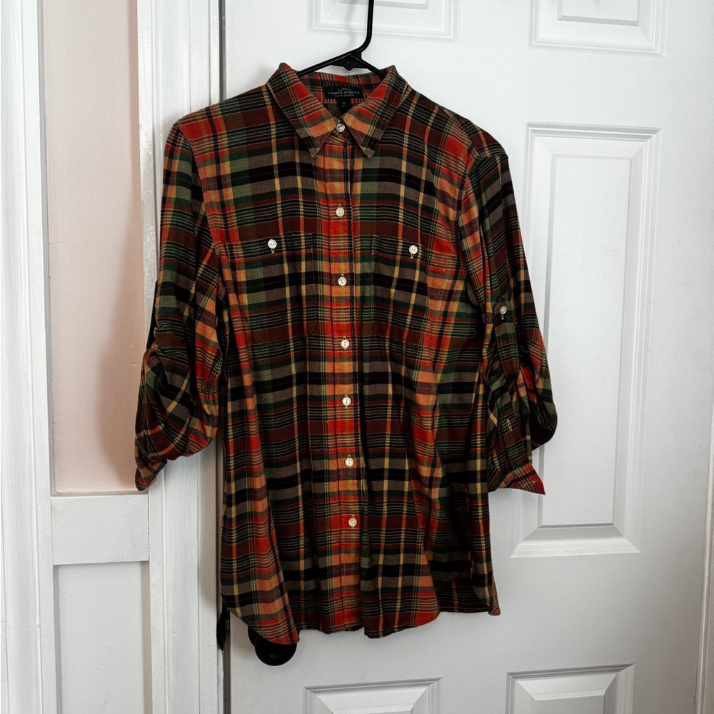 Plaid Button-Up Shirt Lauren Jeans Co.
